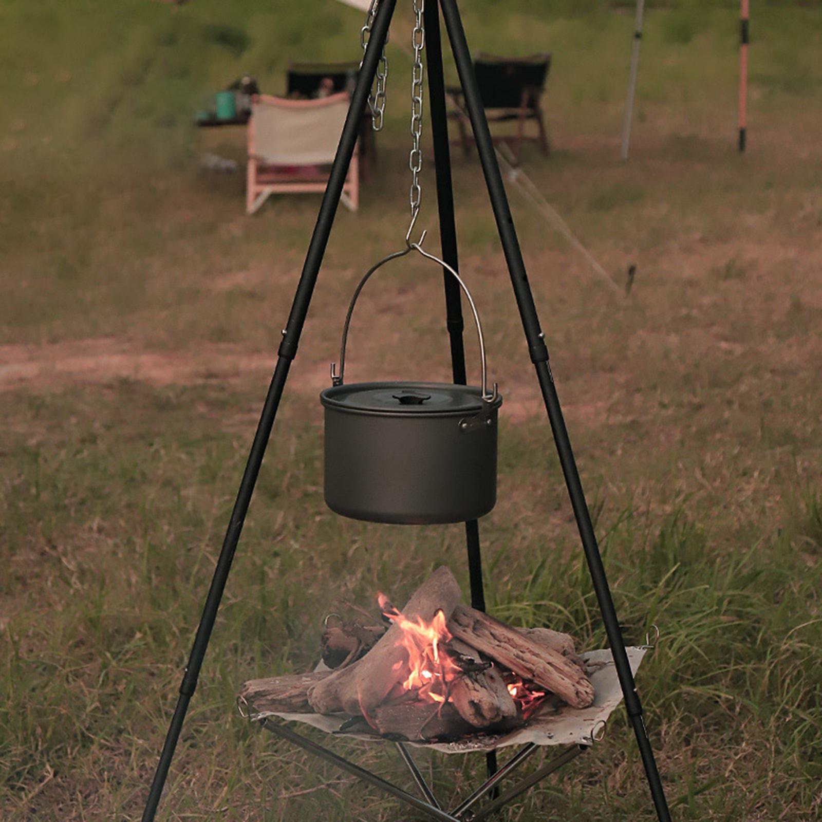 Cooking Tripod for Campfire Removable Grill Hanging Tripod with Bag for Grill Party