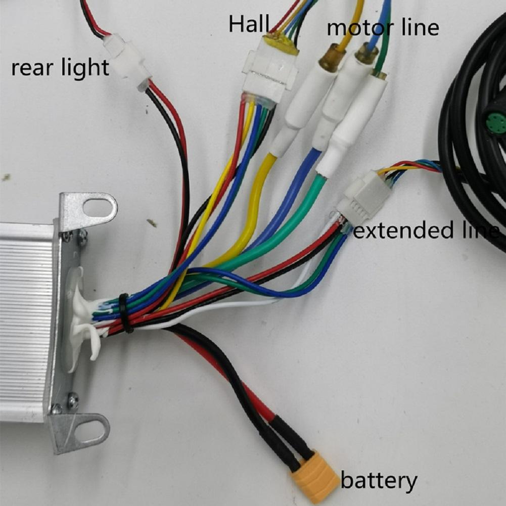 Xe tay ga 36V 350W Bộ điều khiển không chổi than Tăng tốc độ phanh Đèn pha Tay cầm phanh Light Tay cầm silicone cho Xiaomi M365 Color: Only one handbrake