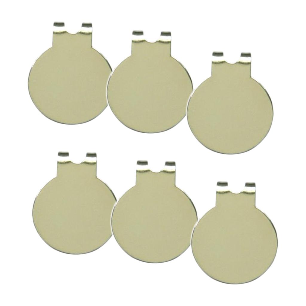 6Pcs/Set Golf Hat Clips - Heavy Duty Zinc Alloy