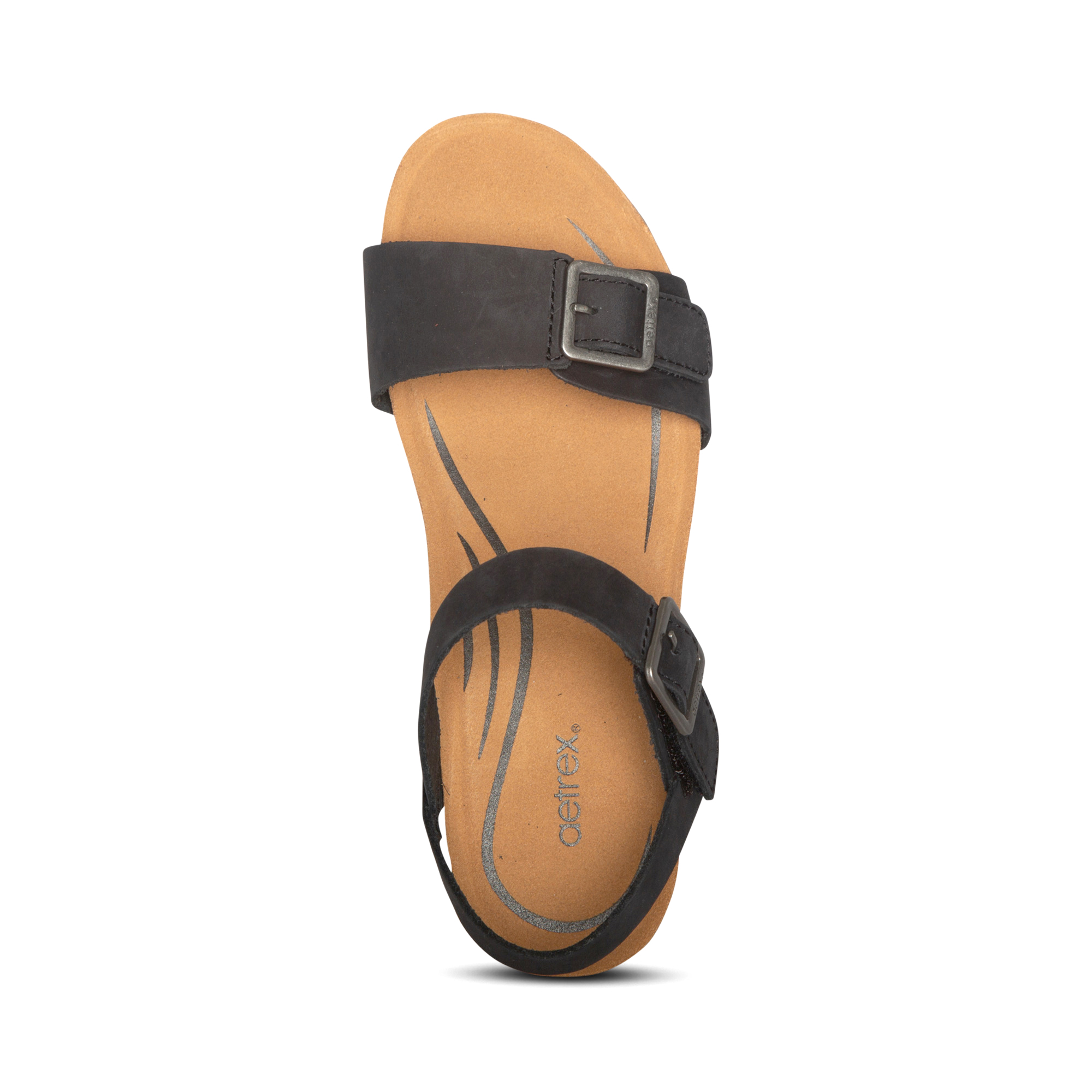 Sandal sức khỏe nữ Aetrex Lexa Black