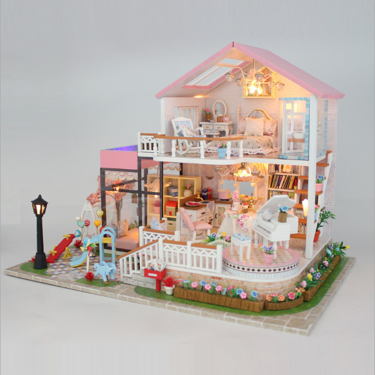 Mô hình nhà DIY Doll House Sweet Words Kèm Mica Chống bụi