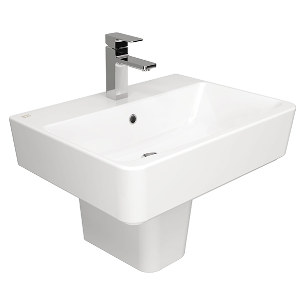 Chậu lavabo rửa mặt +chân treo ốp tường Acacia E  0507-WT/0707-WT (sản phẩm chưa bao gồm vòi)