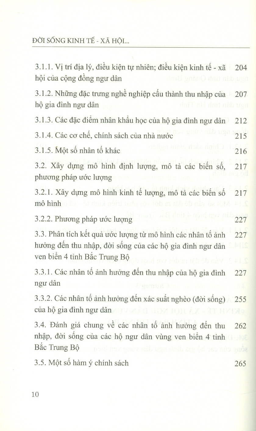 Đời Sống Kinh Tế - Xã Hội Ngư Dân Vùng Ven Biển Bắc Trung Bộ (Sách Chuyên Khảo)