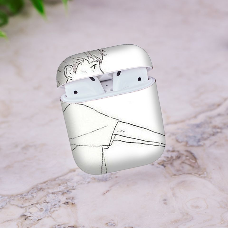 Miếng dán skin chống bẩn cho tai nghe AirPods in hình thiết kế - atk177 (bản không dây 1 và 2)