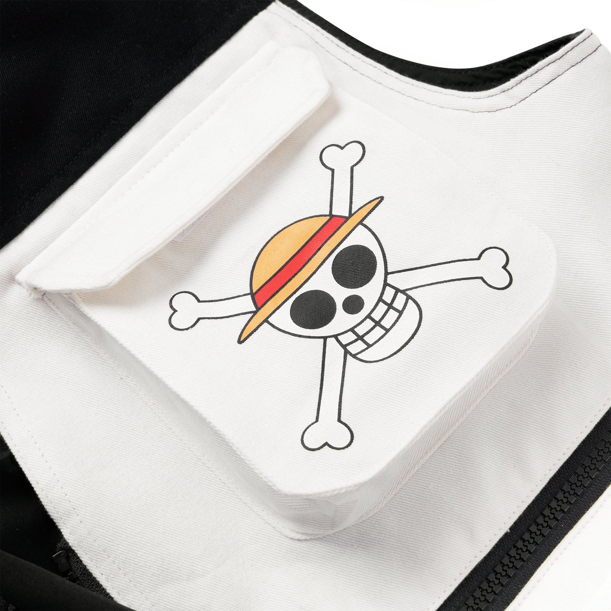Áo Khoác DirtyCoins x One Piece Logo Utility Vest - White
