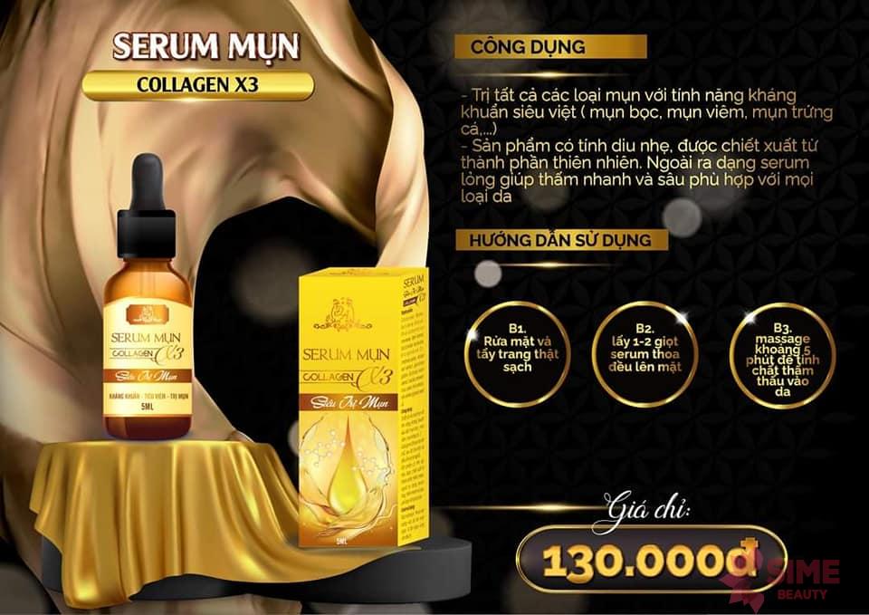 Serum Mụn Collagen X3 Mỹ Phẩm Đông Anh Chính Hãng 5ml - Serum Dưỡng Ẩm Kiểm Soát Nhờn Se Khít Lỗ Chân Lông