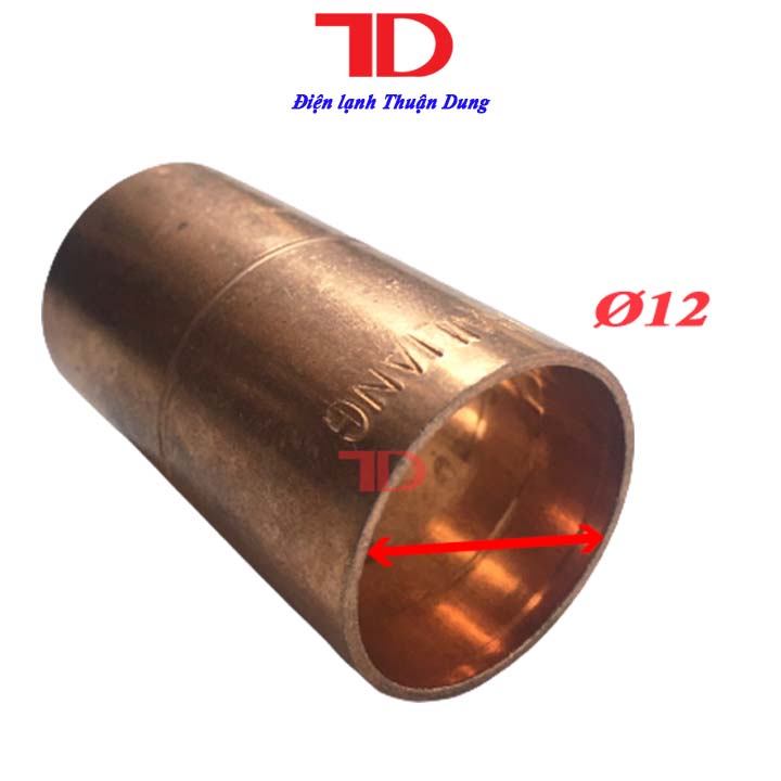 Cút đồng thẳng ,Măng xông nối đồng,Thu đồng các cỡ hàn nối ống đồng - Điện Lạnh Thuận Dung