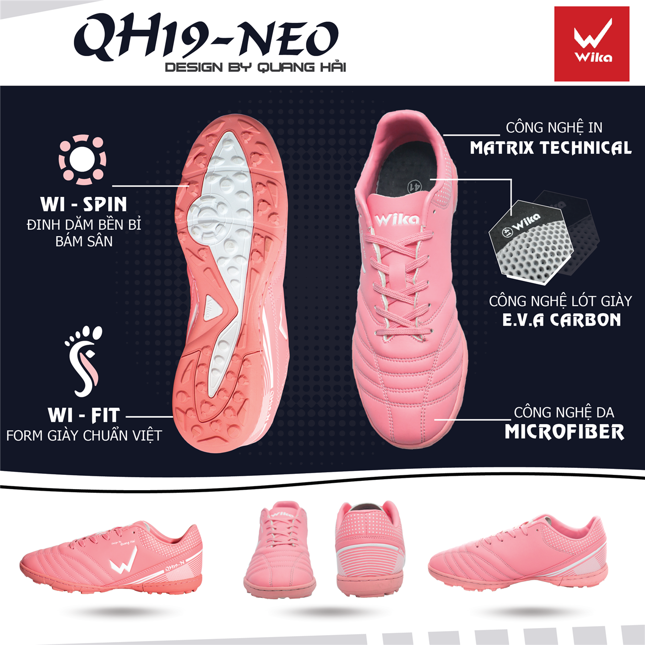 Giày Đá Bóng Wika QH19 NEO Chính Hãng Giá Tốt