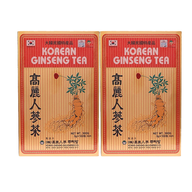 Combo 02 hộp trà sâm gingseng Hàn Quốc (hộp 100 gói)