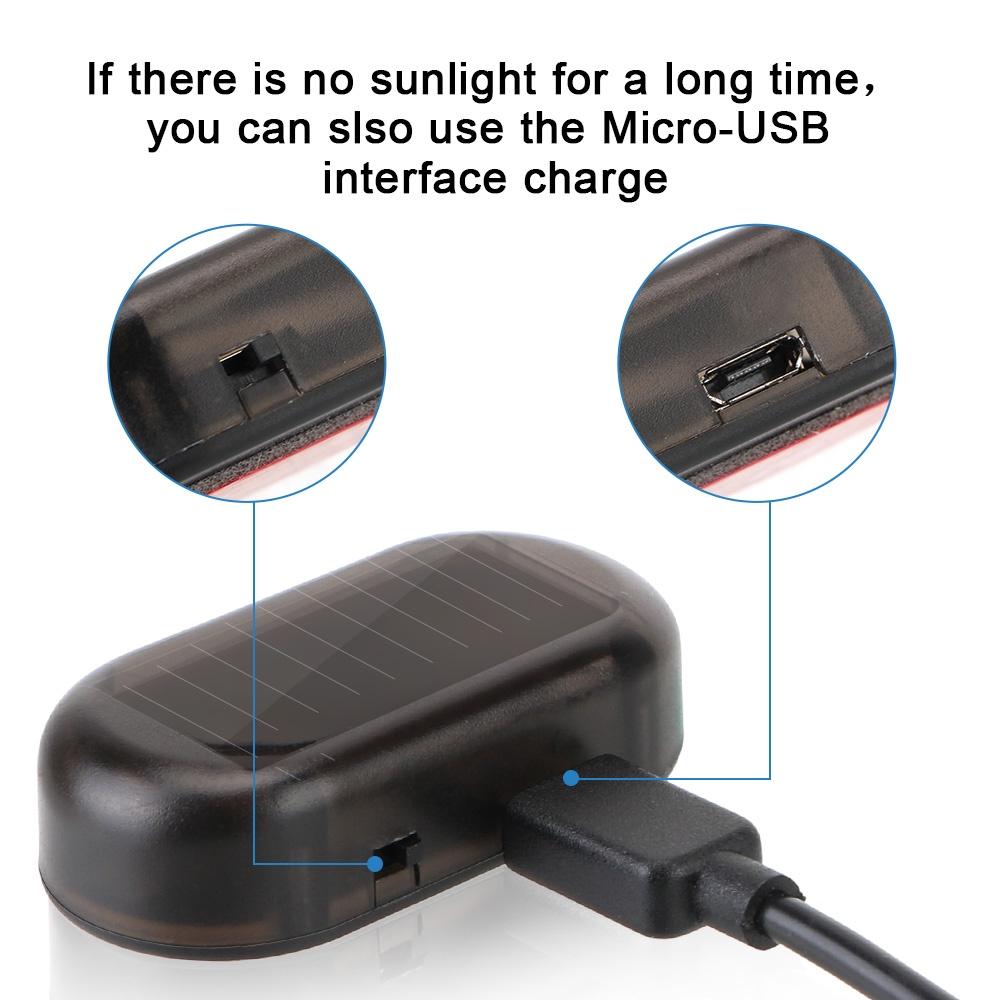 Đèn Led Cảnh Báo An Ninh Giả Chống Trộm Sử Dụng Năng Lượng Mặt Trời Cho Xe Hơi