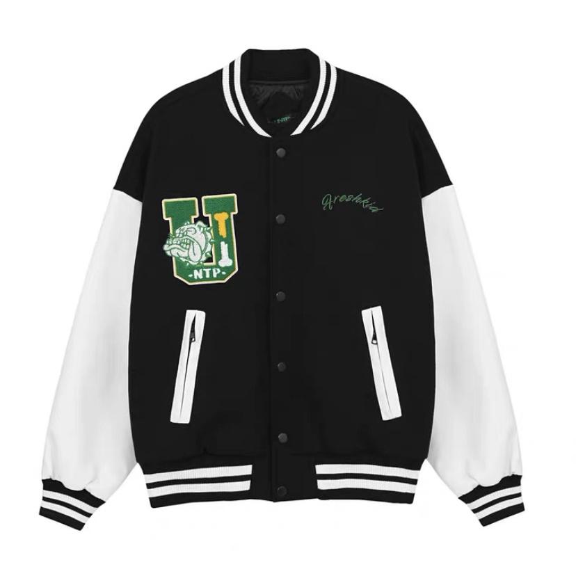 Áo Khoác Bomber Cao Cấp UNTP FRESH Có Dây Kéo Túi Kèm 2 Túi Trong In Thêu Sắc Nét Chất Nỉ Ngoại Siêu Ngầu