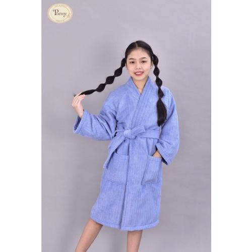 Áo choàng tắm cỡ Trung POÊMY SỌC GÂN
