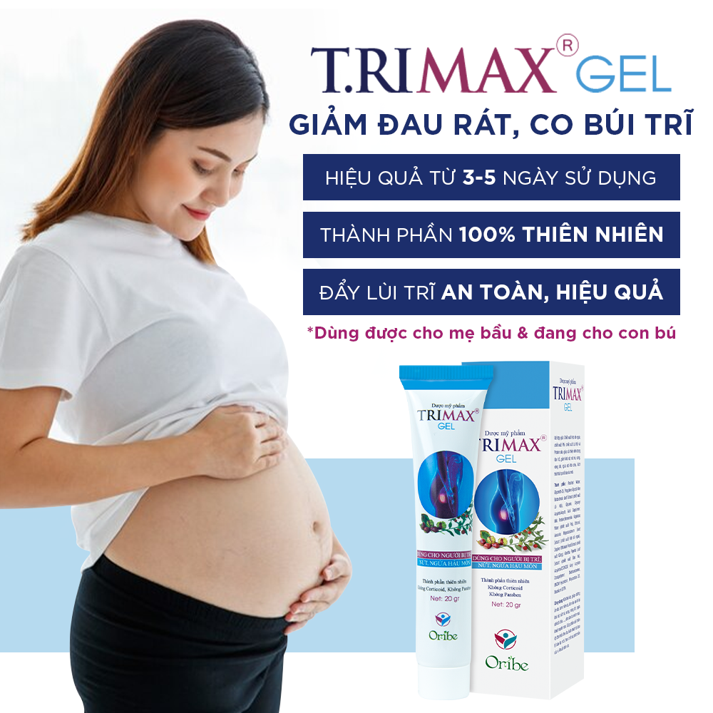 Gel Bôi Trĩ Giúp Co Búi Trĩ, Hỗ Trợ Giảm Sưng Đỏ Và Ngứa Rát Hậu Môn Do Trĩ Trimaxgel 20g - Nguyên Liệu Nhập Khẩu Từ Châu Âu