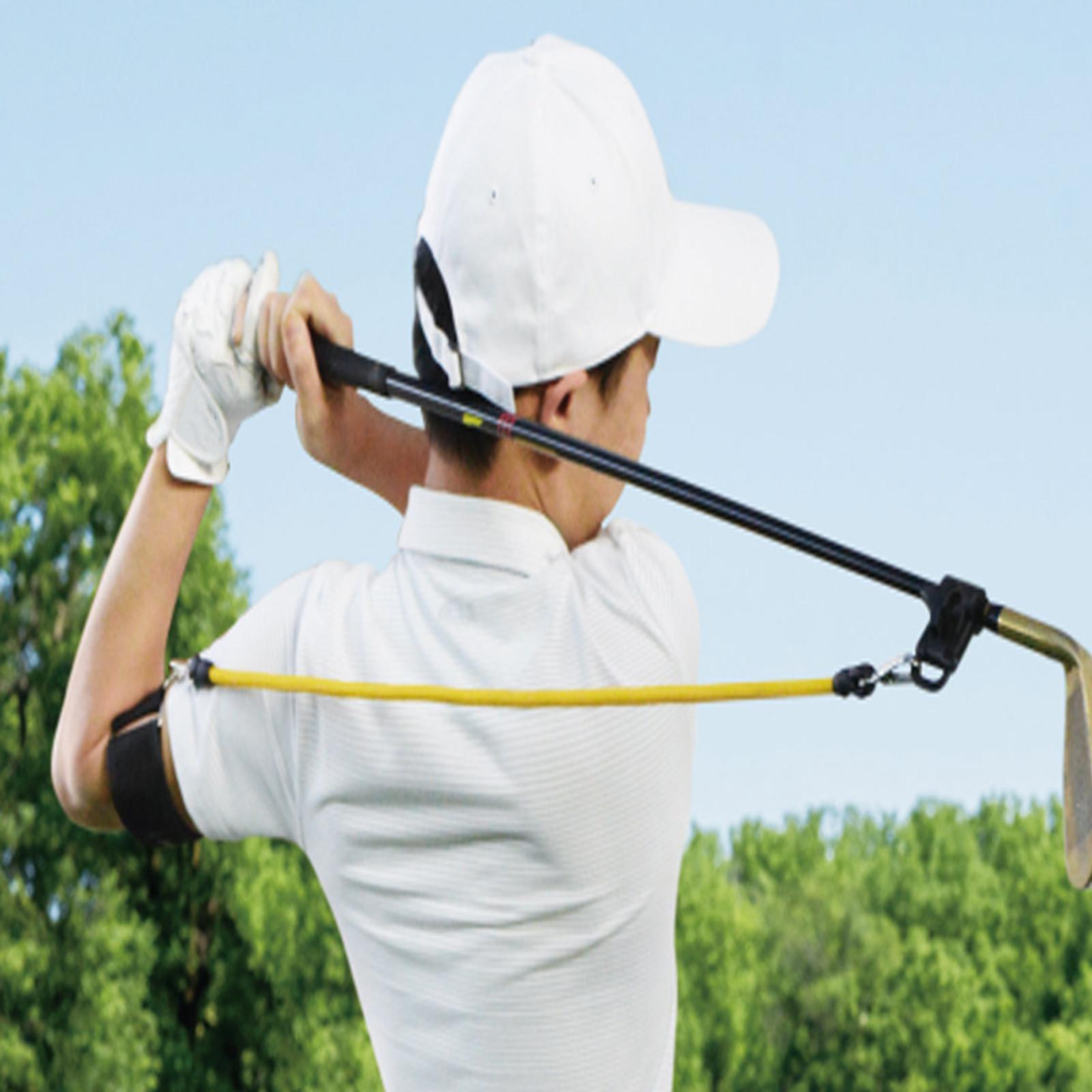 Golf Swing Trainer Training Aid Belt Elastic Resistance Rope Practice Band