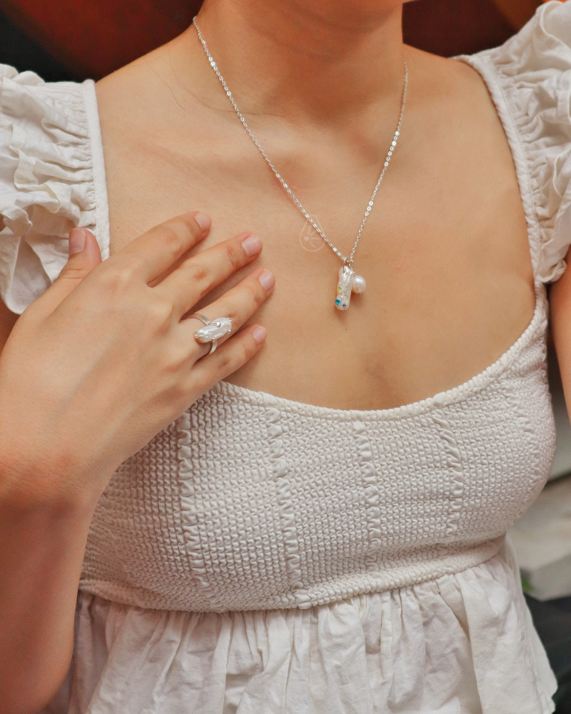 Nhẫn ngọc trai Silver Ring Baroque A SET SOREI