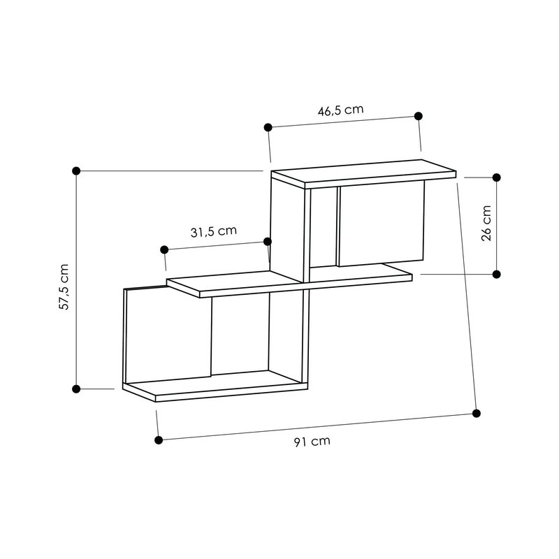 Kệ Gỗ Treo Tường Tối Giản KT209