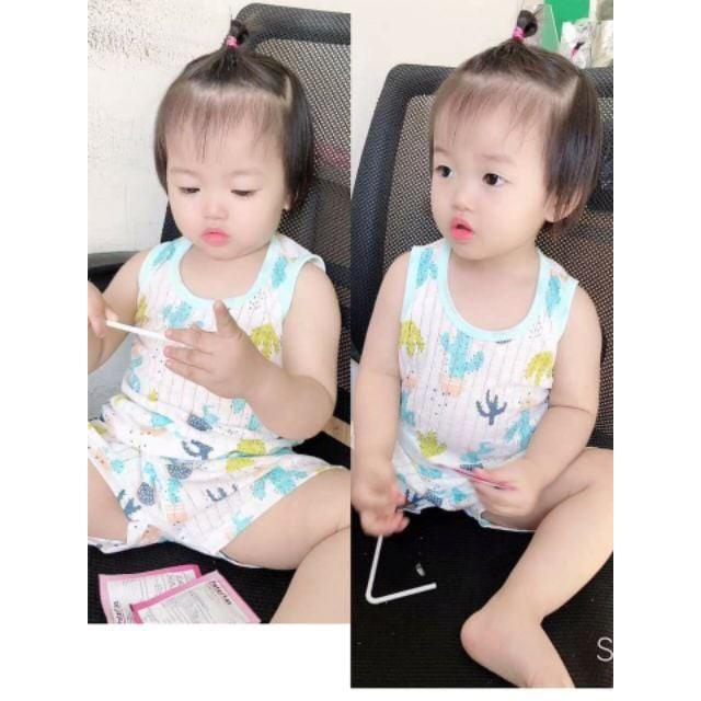 Bộ cotton giấy ba lỗ cho bé