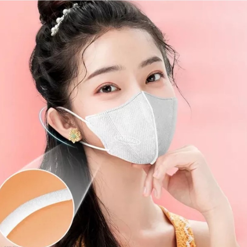 10 Khẩu Trang - Taky, Màu Tắng 5D BS Mask Bông Sen Vàng, Loại Kháng Khuẩn, Lọc Và Ngăn Bụi Thoáng Khí, Đeo Không Đau Tai. Takyhome-7768