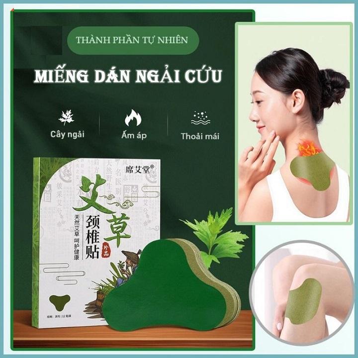 Hộp 12 Miếng Dán Ngải Cứu  Giảm Đau Cổ Vai Gáy Hiệu Quả