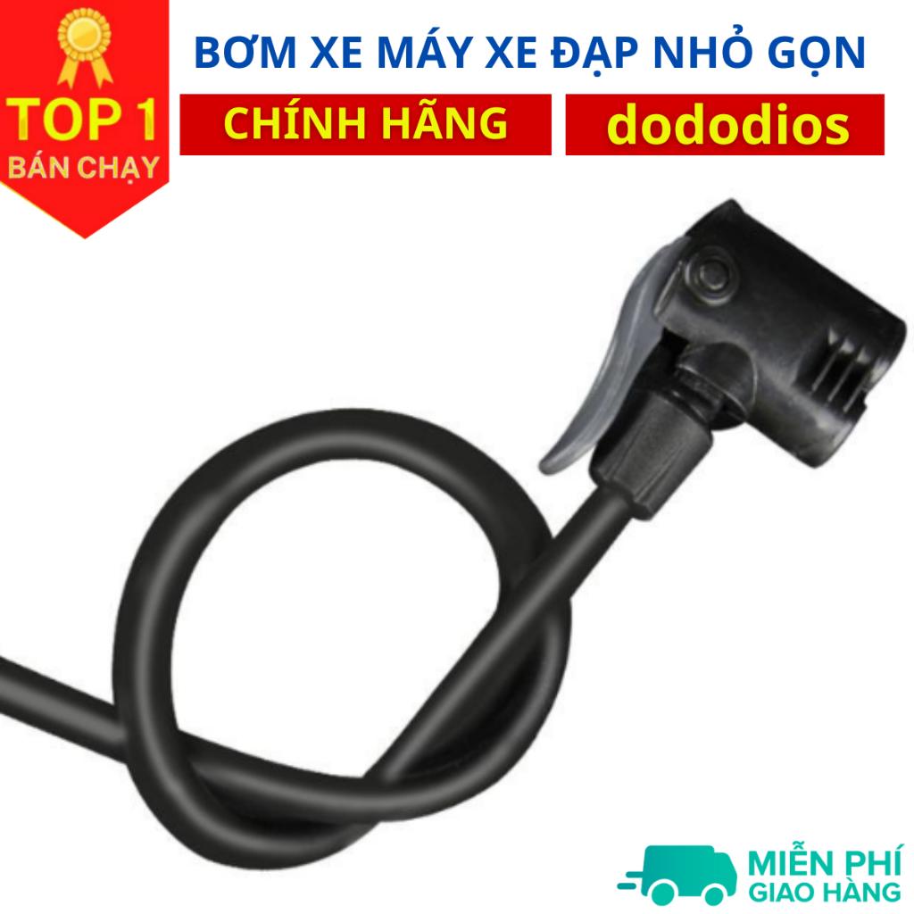 Bơm xe máy xe đạp nhỏ gọn dododios đầu van đa năng