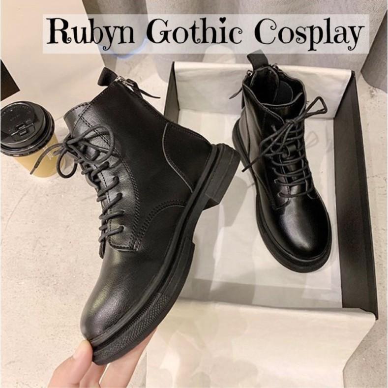 Giày Boots Chiến Binh 2 dây kéo phía sau độc lạ ( Size 35 - 40 )