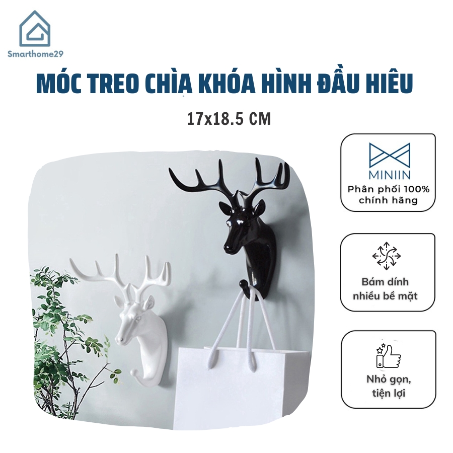 Móc Treo Đồ Móc Treo Chìa Khóa Hình Đầu Hươu Trang Trí (GIAO MÀU NGẪU NHIÊN) - HÀNG LOẠI 1 - CHÍNH HÃNG MINIIN