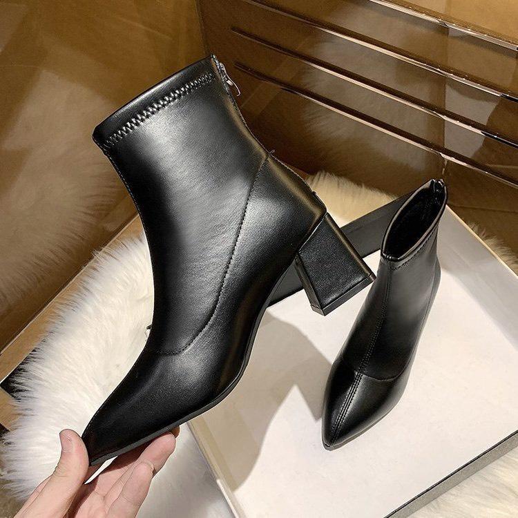 Bốt nữ lửng cổ, gót cao 6 phân (mã 518-bốt cổ lỡ