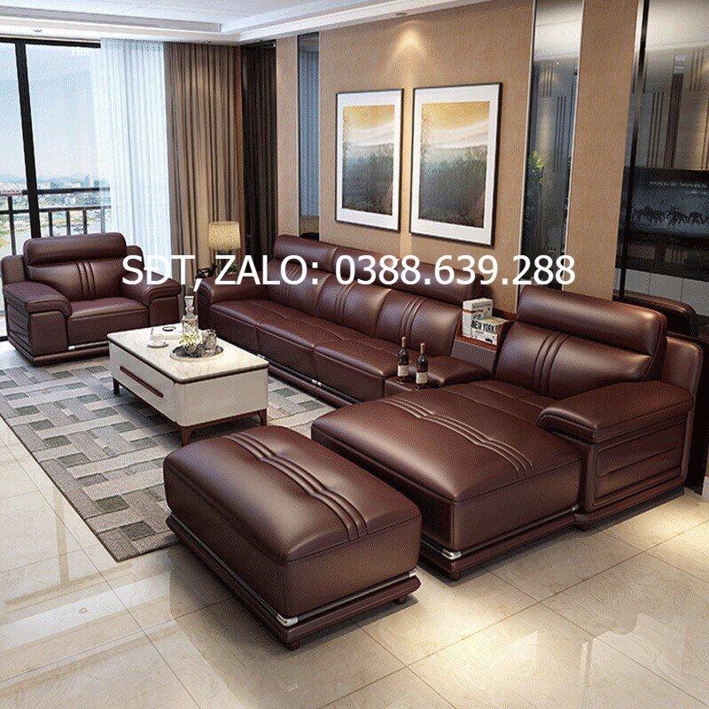 Sofa da sofa góc