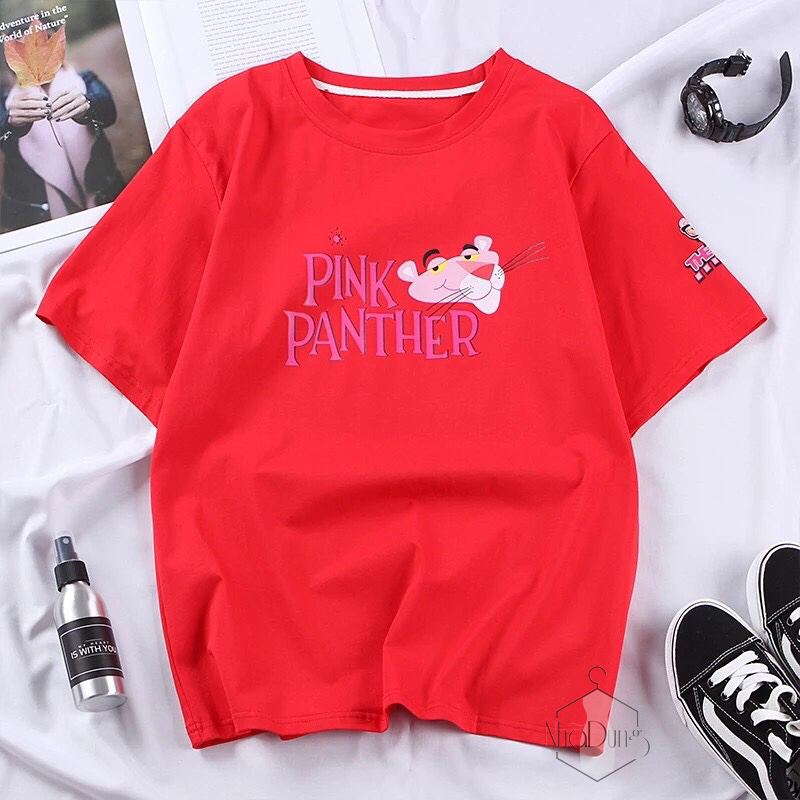 Áo phông nữ Áo thun nữ form rộng tay lỡ pink panther freesize 68kg chất thun 4 chiều co giãn dễ thương