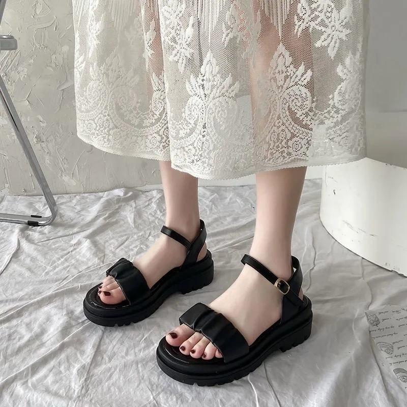 CHZK Giày Sandal Đế Xuồng Thời Trang Dành Cho Nữ