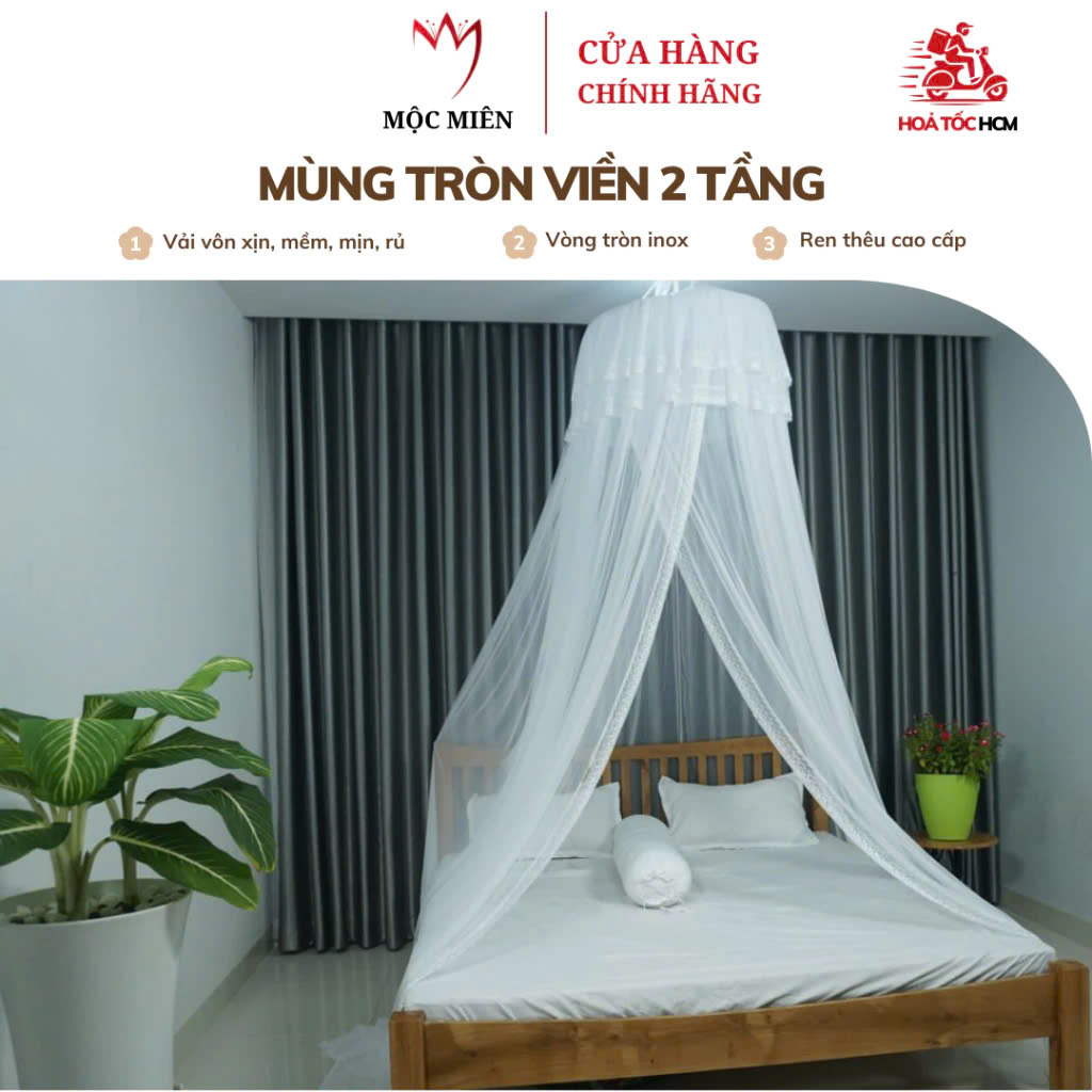 Màn tròn resort - Màn khách sạn - Màn tròn cao cấp Mộc Miên ( video , hình thật )