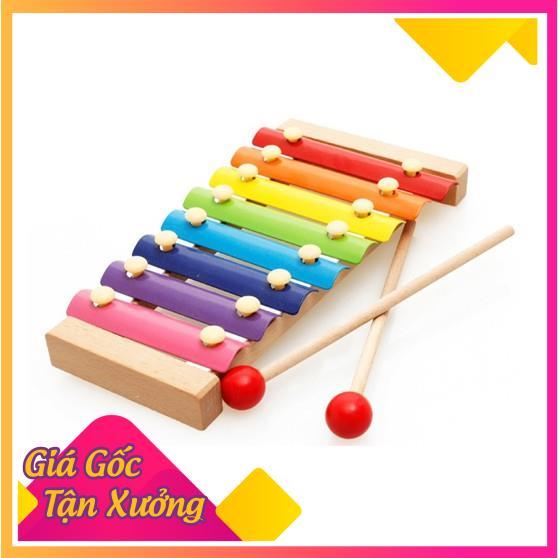 Đồ Chơi Đàn Gỗ Xylophone 8 Thanh Cho Bé + 2 Thanh Gõ TP'S