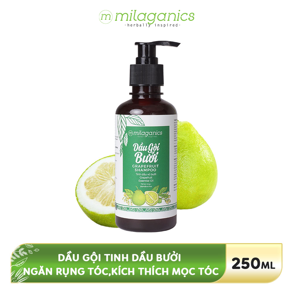 Dầu Gội Bưởi Kích thích mọc tóc MILAGANICS 250ml