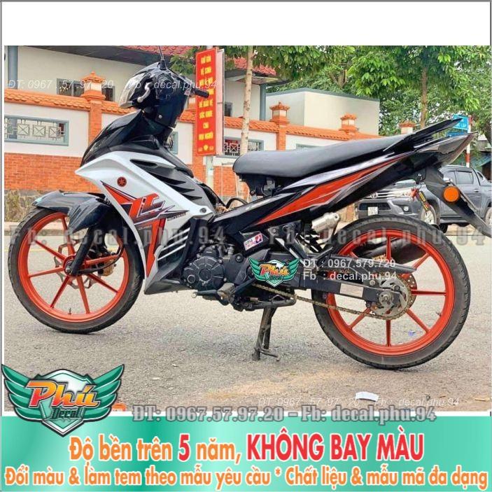 Tem rời Exciter 135 Lc Cam trắng đen  -1