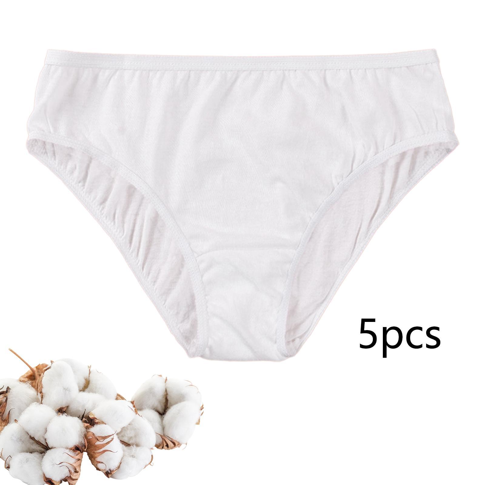 5 Pieces Women Disposable Underwear Panties Soft Breathable for Spa