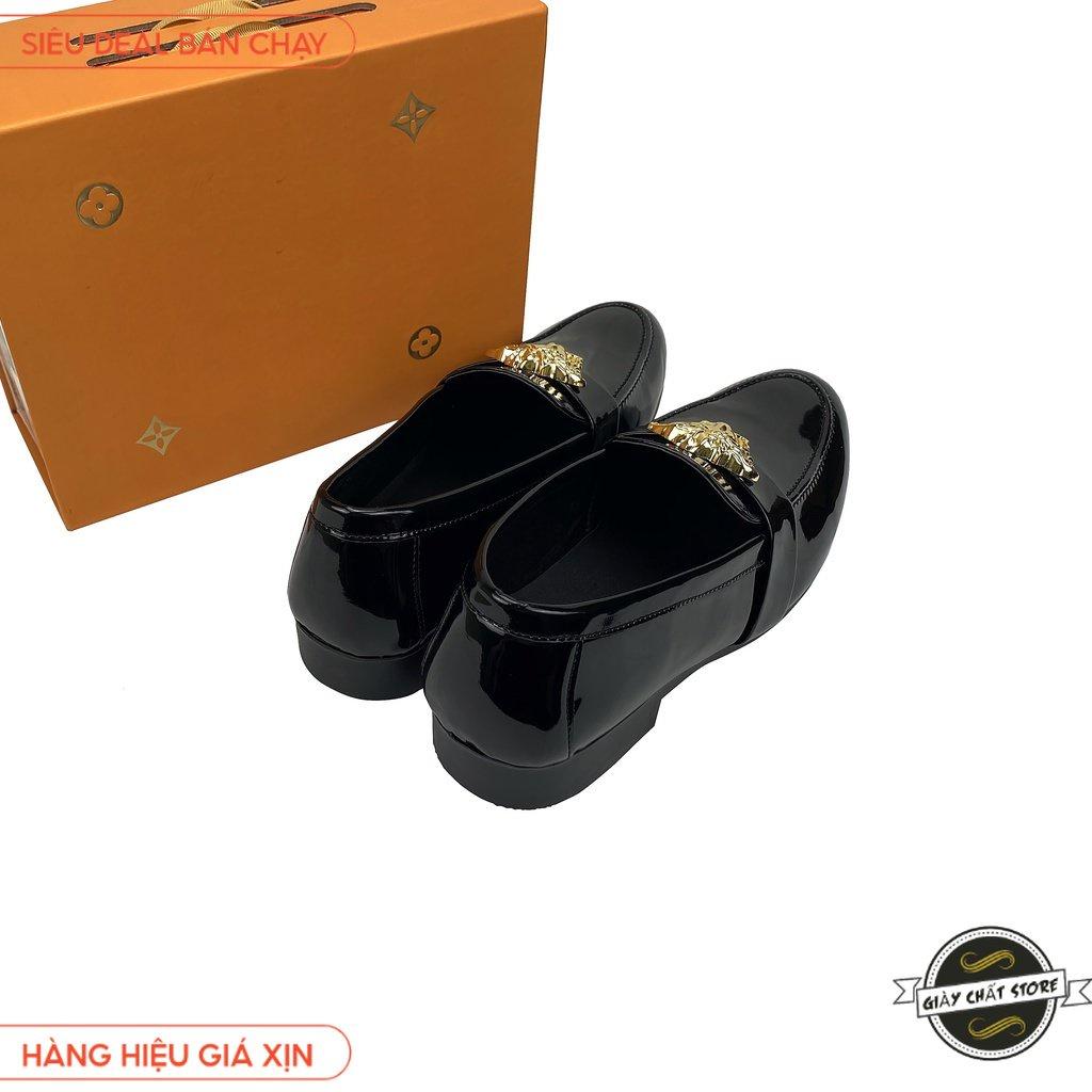 Giày nam cao cấp | Phụ kiện đính mặt Ves.Sac sản phẩm da bóng nam tính trẻ trung