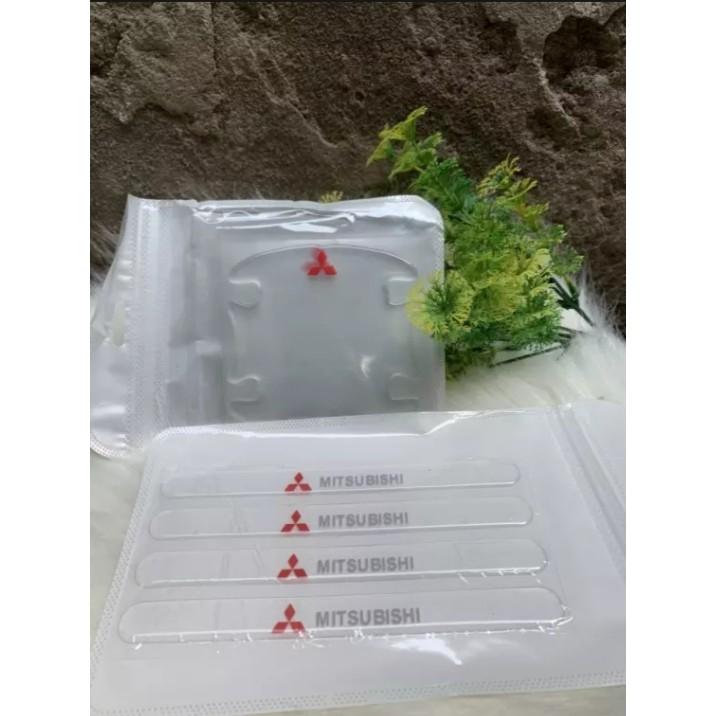 Bộ 8 Miếng dán Silicon chống xước hõm tay nắm cửa Ô tô, Miếng dán chống xước, làm từ chất liệu decal nylon trong suốt