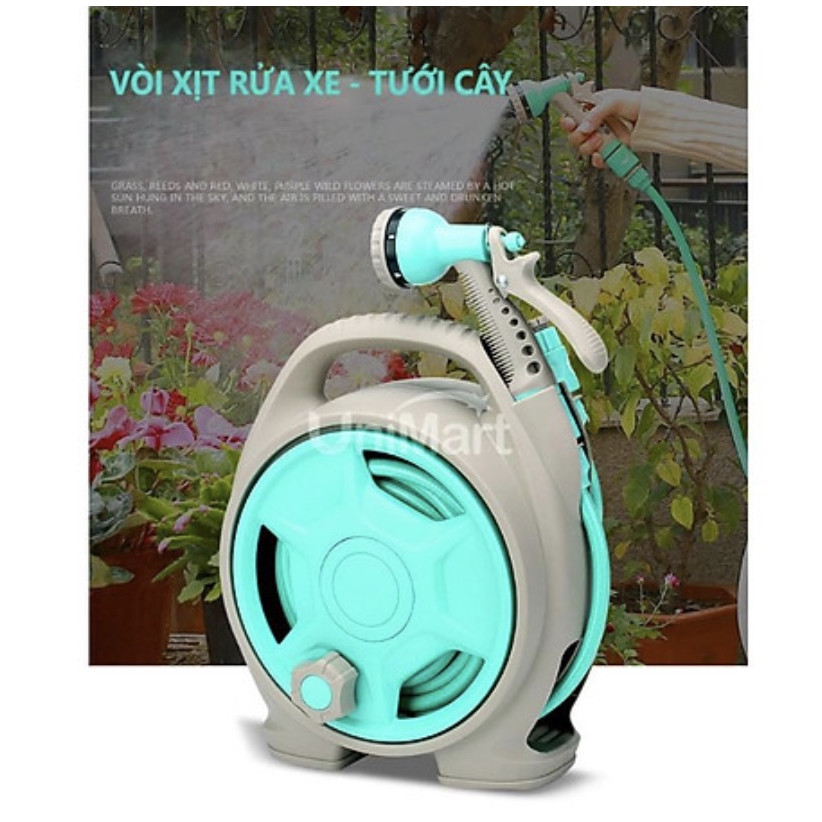 Vòi nước cuộn tròn dạng sò 7 chế độ tăng áp 15m dây 2-E7-L1-2280