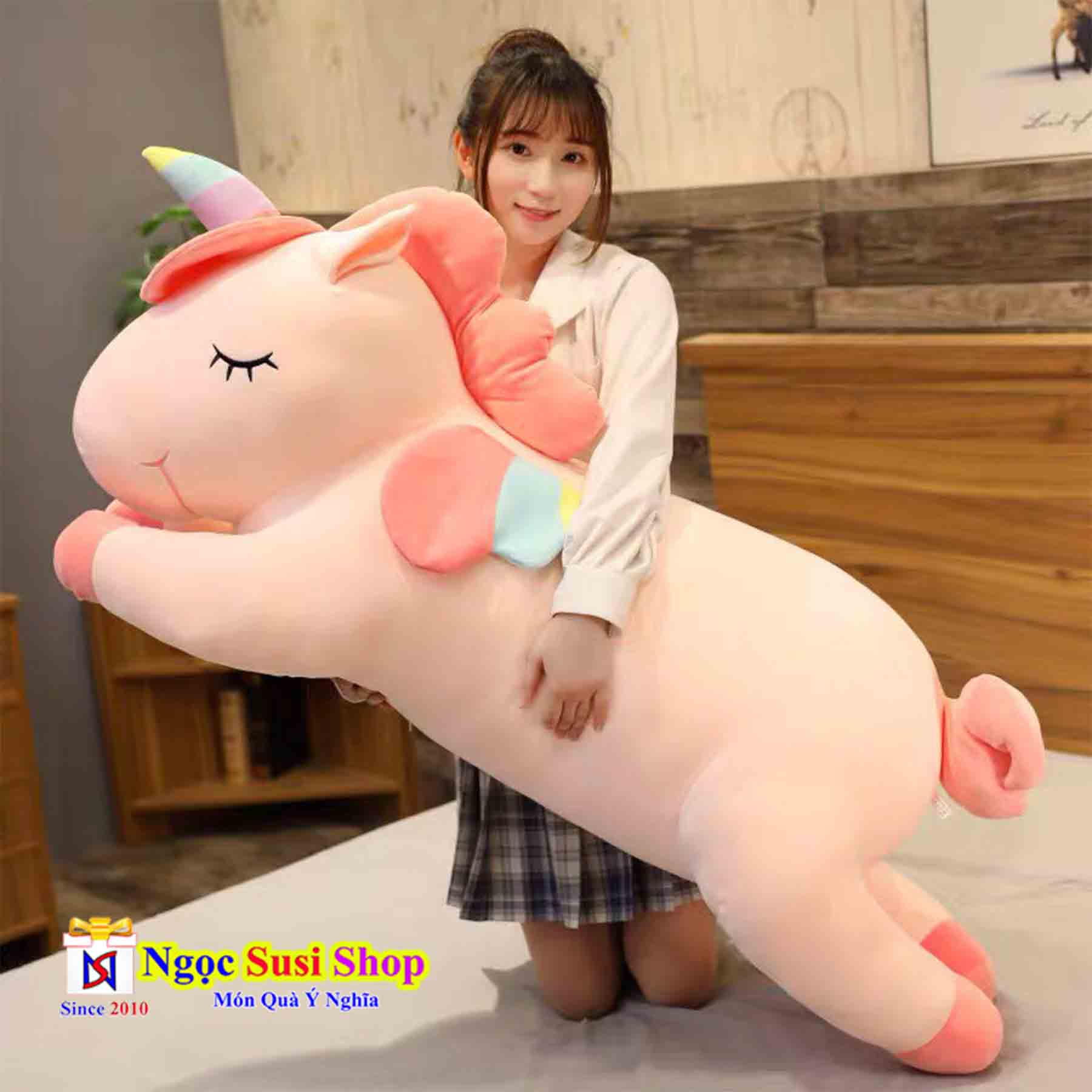 GỐI ÔM NGỰA PONY NGỰA KỲ LÂN SIÊU MỊN ÔM NGỦ RẤT CƯNG - THÚ BÔNG NGỰA PONY