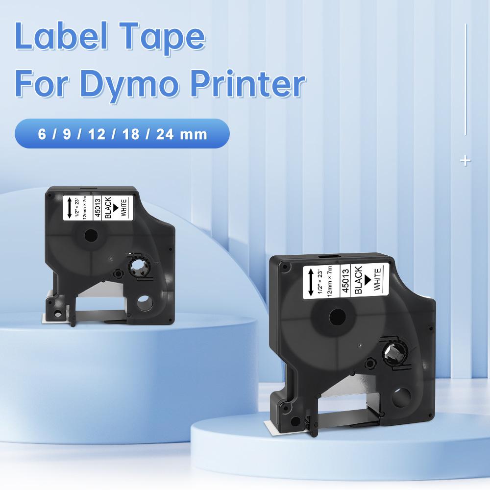 Băng Absonic 6/9/12mm 45013 D1 Băng nhãn tương thích với máy Dymo 45010 40913 43610 cho Trình quản lý nhãn Dymo LM160 280 Label Maker