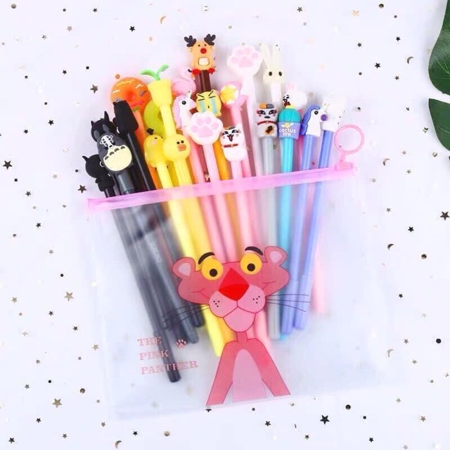 Túi 20 cây bút bi  hình thú cho bé , kèm túi zip ,nhiều màu sắc ,ngộ nghĩnh ,xinh xắn ,đáng yêu cho bé tha hồ lựa chọn