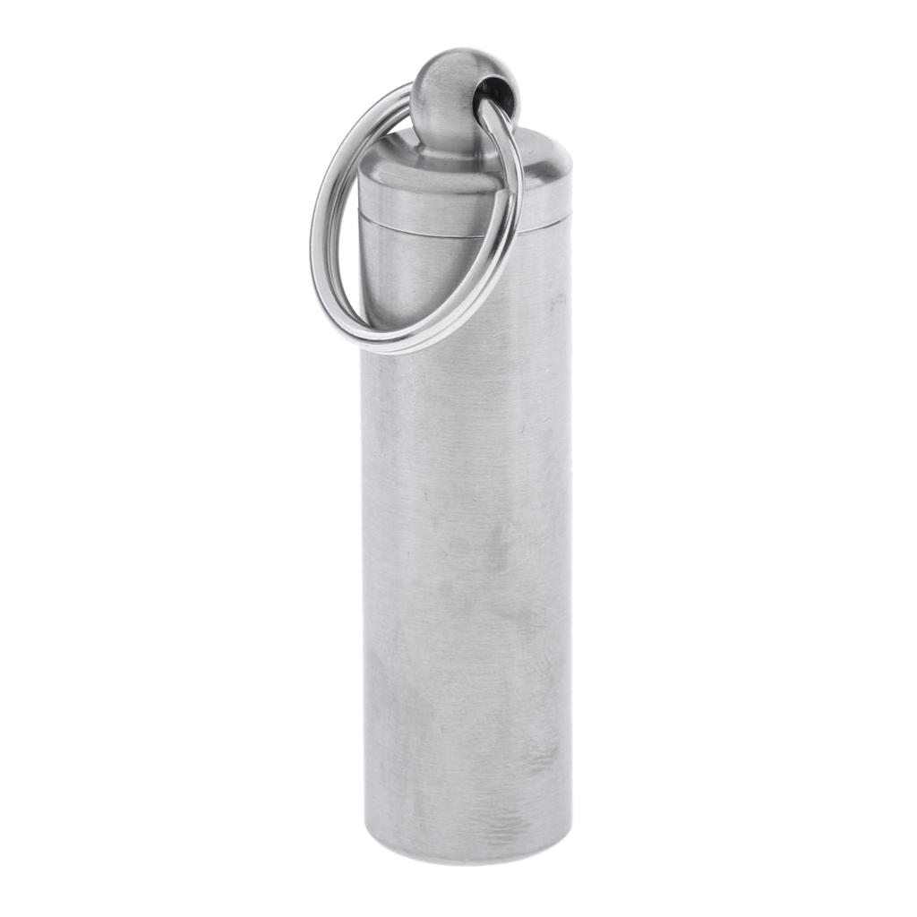 Waterproof Stainless Steel Capsule Pill Container Box Case Toothpick Holder