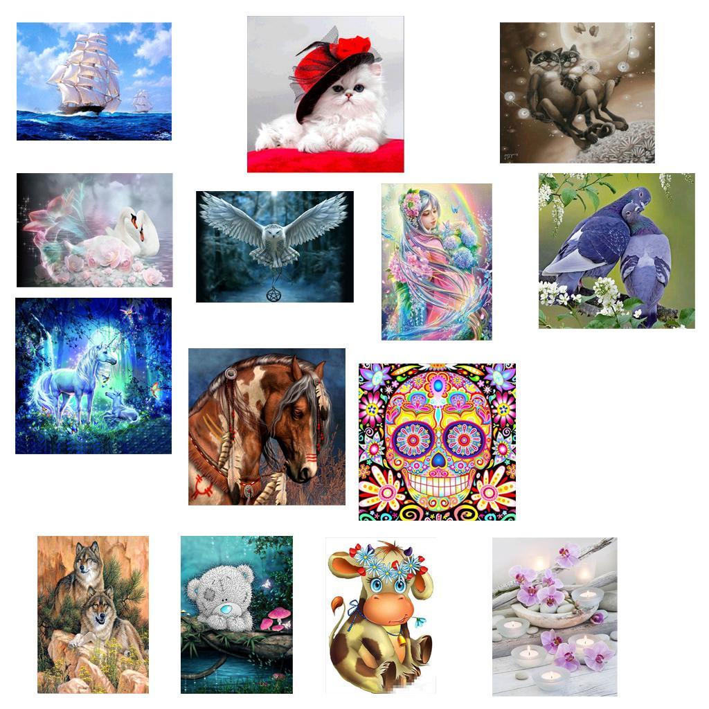 DIY 5D Diamond Painting Kit Animal Diamond Rhinestone Embroidery Cross Stitch Ornaments for Home Wall Decoration