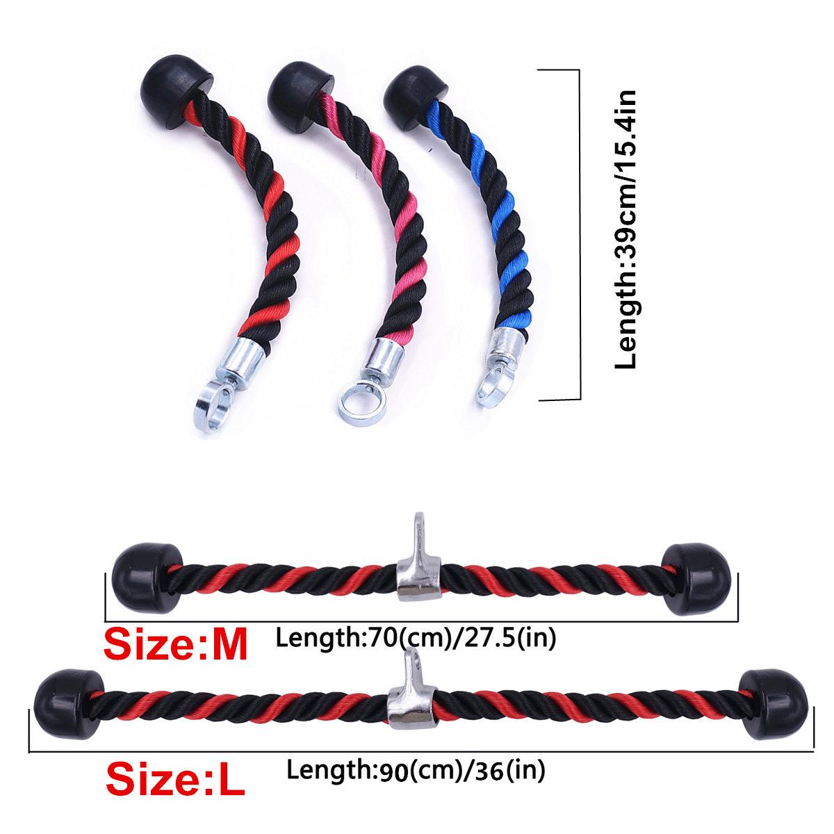 Tricep Dây 36 Inch Đỡ Tay Thể Dục Luyện Sức Mạnh Dây Rút Cáp Máy Đính Kèm Cho Bodybuding Tập Thể Dục Dụng Cụ Tập Gym