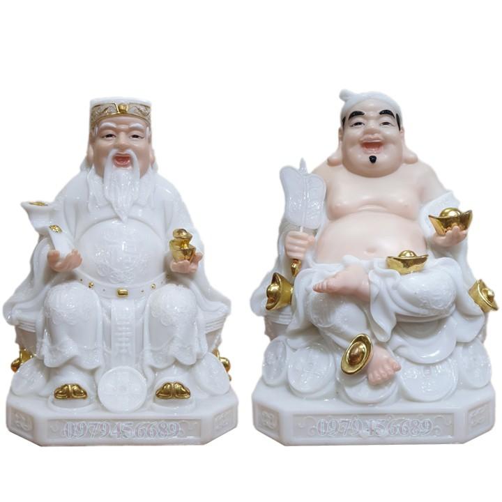 Cặp tượng thần tài ông địa đá cao cấp 12 inch - M2