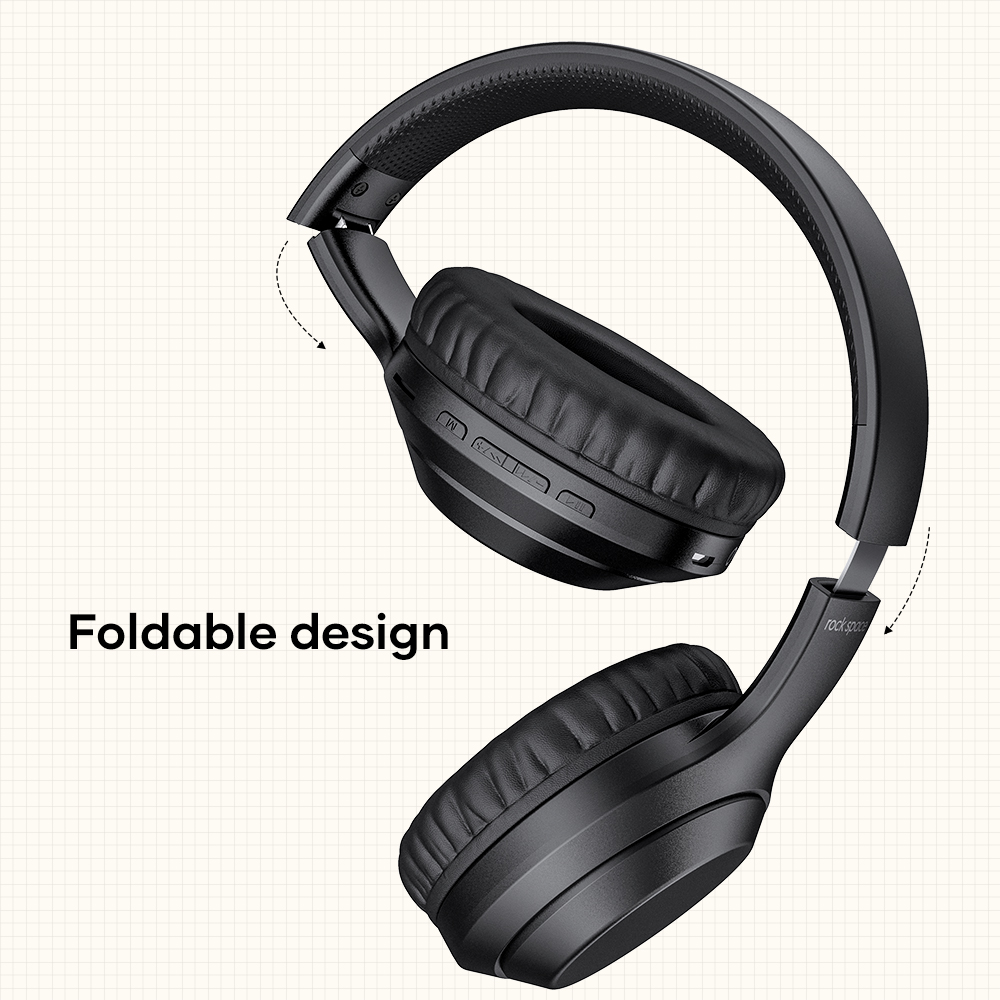 Headphone Tai Nghe Chụp Tai bluetooth Rockspace O2 kết nối không dây có mic nghe nhạc liên tục 15h - Hàng chính hãng bảo hành 12 tháng