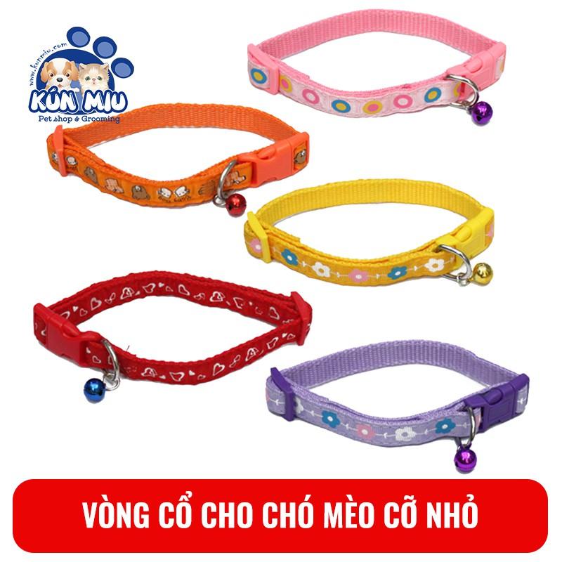 Vòng cổ chuông cho chó mèo độ rộng 1.5cm nhiều họa tiết