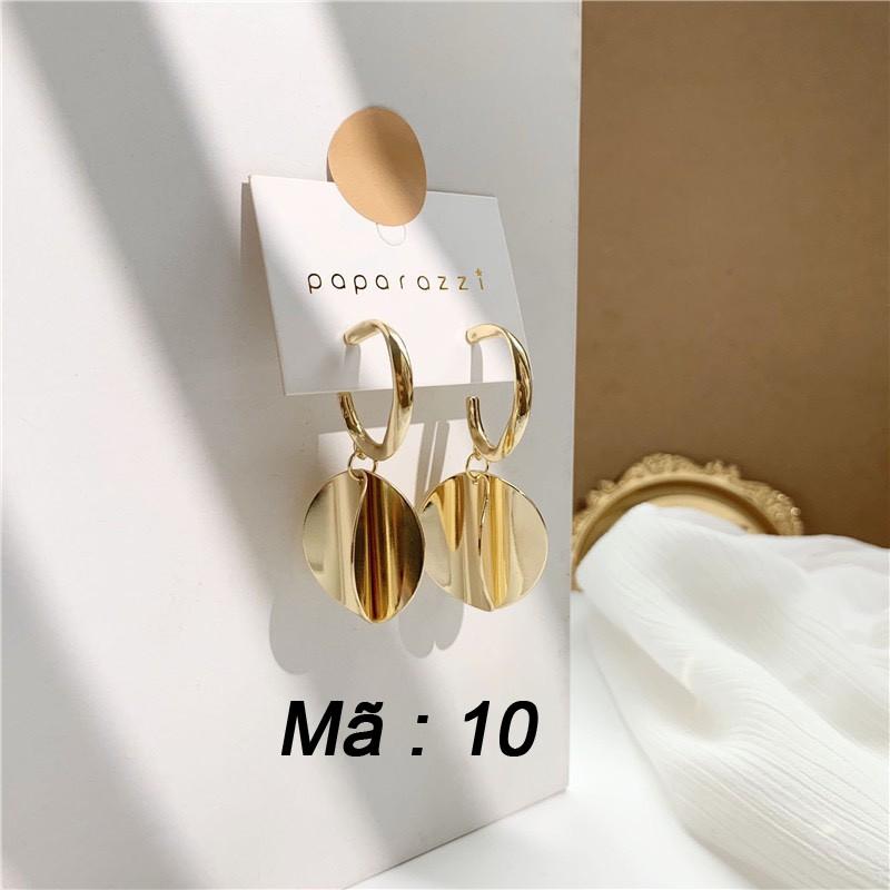 Bông Tai Thời Trang Phong Cách Hàn Quốc -Bông Tai Hợp Kim Vàng Xinh Xắn- Đính Đá Sang Trọng- Thời Trang Cá Tính