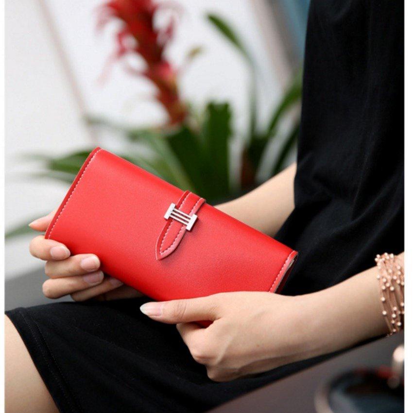 Ví nữ cầm tay phong cách Hàn Quốc 2044429 3  tặng móc khóa da thật cao cấp K 550