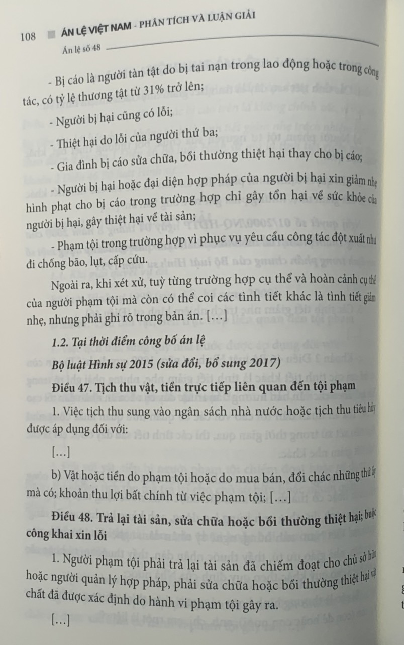 Án lệ Việt Nam – Phân tích và luận giải (Tập 2: từ án lệ 44 đến án lệ 70) – tái bản lần thứ nhất